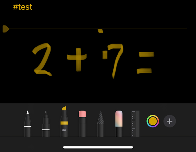 例えば、「2＋7＝」と入力します。