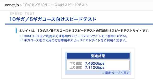 Eo光 １０ギガコースの我が家のスピード 近頃のトギー ハイブリッド