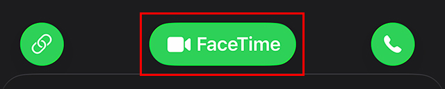宛先をタップしたら、『FaceTime』マークをタップ