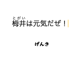 疑似ルビ フォントサイズ 調整